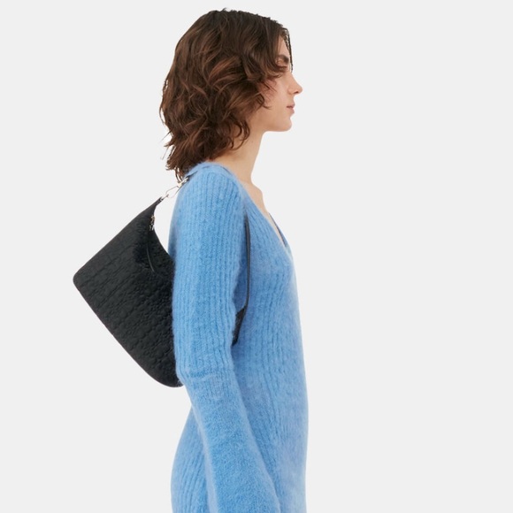 GANNI black medium satin butterfly pouch - Picture 6 of 9